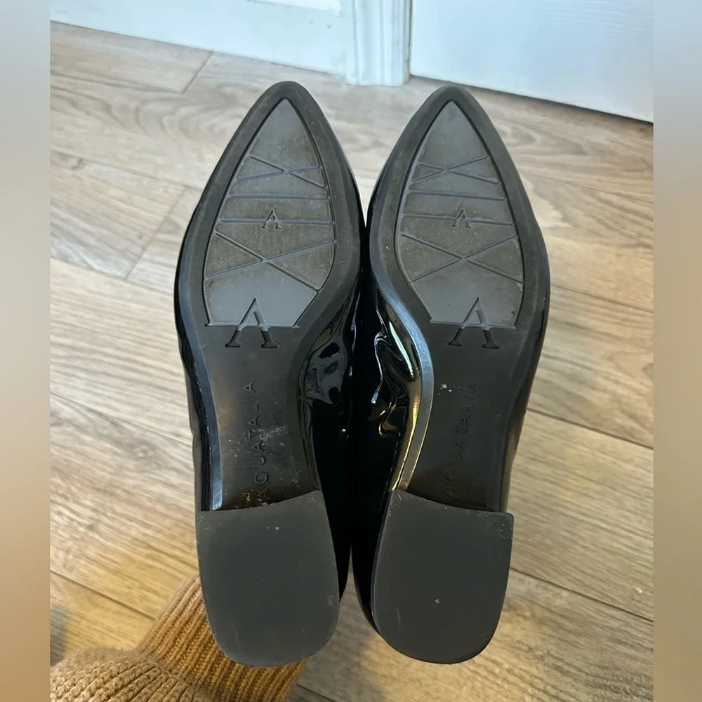 Aquatalia Penina Pump in Black Patent Leather